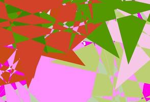 Fondo de vector rosa claro, verde con triángulos.