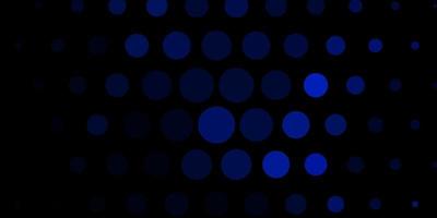 Dark BLUE vector background with spots.