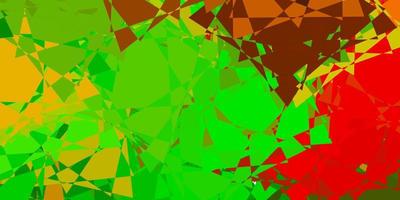 Dark Green, Yellow vector pattern with polygonal shapes.