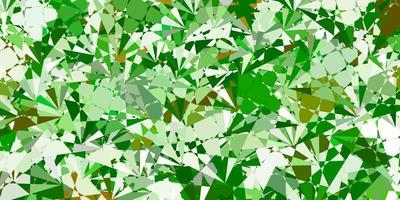 Light Green, Yellow vector background with polygonal forms.