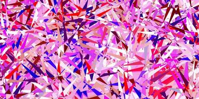 Light pink, red vector background with polygonal forms.