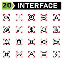 Interface icon set include cloud, weather, interface, caution, warning, attention, important, time, timer, clock, alarm, picture, photo, gallery, message, mail, letter, chat, email, envelope, music vector