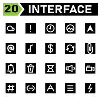 Interface icon set include cloud, weather, interface, caution, warning, attention, important, time, timer, clock, alarm, picture, photo, gallery, message, mail, letter, chat, email, envelope, music vector