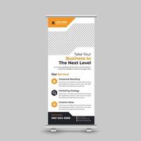 Creative modern clean business roll up banner design template Free Vector