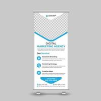 Professional corporate creative modern stylish business marketing roll up banner design template Free Vector
