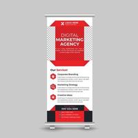 negocio moderno y elegante roll up standee banner para su empresa vector gratis