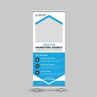 Professional modern corporate clean colorful roll up standee banner design template Free Vector