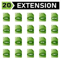 file extension icon include cel, prj, adx, net, menc, pptx, ppt, t08, egp, met, twh, lix, dii, rte, hl, uwl, aby, dm2, fsc, ckt, vector