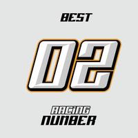 Vector Racing Number Template 02