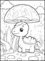 Cute Animals Coloring Pages for kids vector