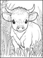 Cute Animals Coloring Pages for kids vector