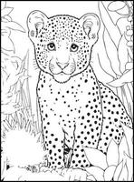 Cute Animals Coloring Pages for kids vector