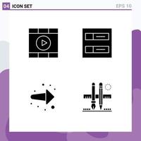 Creative Icons Modern Signs and Symbols of control forward start profiles stationary Editable Vector Design Elements