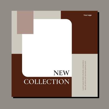 Editable minimal square banner template. Suitable for social media post and web internet ads. Vector illustration with photo college