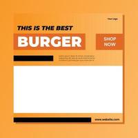 Flyer or Social Media Post Template Themed Food With Simple and looks Modern Concept vector