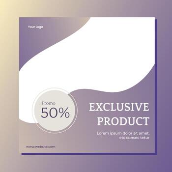 Editable minimal square banner template. Suitable for social media post and web internet ads. Vector illustration with photo college