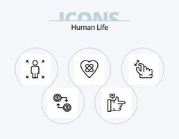 paquete de iconos de línea humana 5 diseño de iconos. . oportunidad. gesto. hombre. parada vector