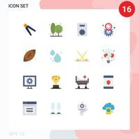 16 Universal Flat Colors Set for Web and Mobile Applications location turntable farm technology electronics Editable Pack of Creative Vector Design Elements