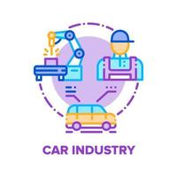 Car Industry Vector Concept Color Illustration flat