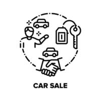 venta de coches y compra vector concepto negro ilustraciones