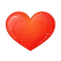 lindo símbolo de amor de corazón brillante. día de San Valentín. ilustración vectorial para diseño aislado sobre fondo blanco. vector