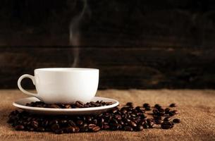 Coffee Cup With Coffee Seeds photo