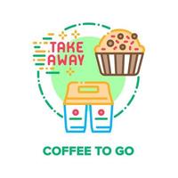 Coffee To Go Vector Concept Color Illustration