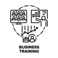 Business Training Webinar Vector Concept Black Illustrations