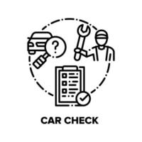 Car Check Repair Service Vector Concept Black Illustration