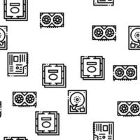 Computer Technology Seamless Pattern Vector