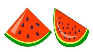 Watermelon Icon Vector. Tasty Fruit. Fresh Healthy Food. Natural Organic. Isolated Cartoon Illustration vector