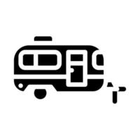 trailer mobile house glyph icon vector illustration