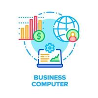 Business Computer Device Vector Concept Color