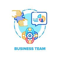 Business Team Vector Concept Color Illustration