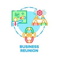 Business Reunion Vector Concept Color Illustration