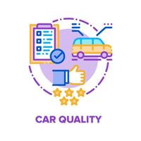 Car Quality Vector Concept Color Illustration flat