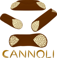 Various sweet tasty cannoli png