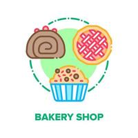 Bakery Shop Vector Concept Color Illustration flat