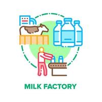 Milk Factory Vector Concept Color Illustration flat