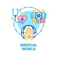 Medical World Vector Concept Color Illustration flat