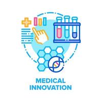 innovación médica tecnología vector concepto color plano