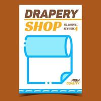 Drapery Shop Creative Promotion Poster Vector