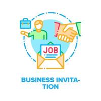 Business Invitation To Job Vector Concept Color