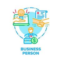 Business Person Vector Concept Color Illustration