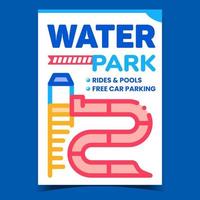 Water Park Creative Promotional Banner Vector