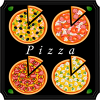 diverses pizzas savoureuses sucrées png