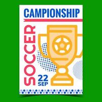 Soccer Championship Promotional Poster Vector