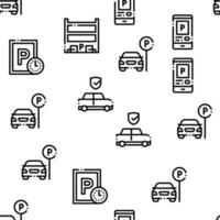 Parking Car Seamless Pattern Vector