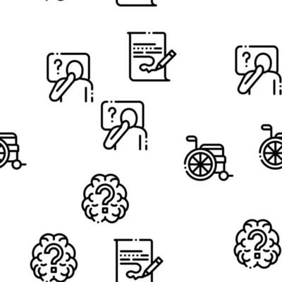 Alzheimers Disease Seamless Pattern Vector