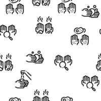 Hand Healthy Hygiene Seamless Pattern Vector